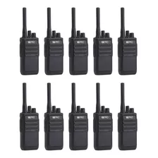 Kit 10 Radio Portátil Uhf 400-470 Mhz 16 Canales 2 Watts 