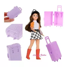 Mala De Viagem Para Boneca Susi Antiga Barbie Estrela Ken 