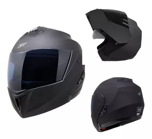 Casco Moto Abatible Kov Stealth Negro Mate Certificado Dot