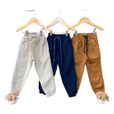 Kit 3 Calça Jeans Jogger Masculina Infantil Menino 1 Ao 16