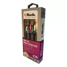 Cable Audio 3.5mm Auxiliar Plug A 2 Rca 1.8 Mts Ulink