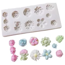 Molde De Silicone Flores Diversas Mod 3 Ft Normal