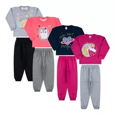 Kit 4 Conjuntinhos Infantil Estiloso Atacado Lançamento Frio