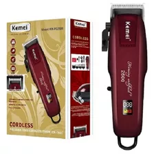 Máquina Kemei 2600 Inalámbrica Clipper Barbero Barberia