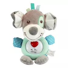 Urso Pelucia Musical Interativo Cachorrinho Azul Clingo