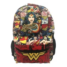 Mochila Infantil Mulher Maravilha Femnina Escolar Costas