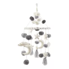 Mud Pie Pom Pom Stars And Clouds Celestial Crib Mobile - Bla