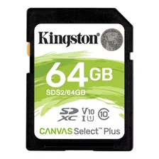 Tarjeta De Memoria Sd Kingston Canvas Select Plus 64gb