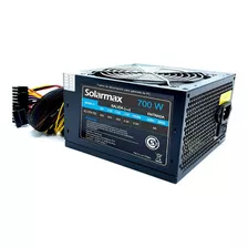 Fuente Solarmax Gamer 700w Turbina 12cm En Caja Con Cable Color Negro