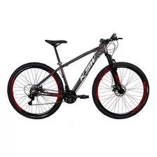 Bicicleta Aro 29 Ksw 27 Velociddes - Freio Hidraulico Tamanho Do Quadro 21 Cor Grafite/vermelho