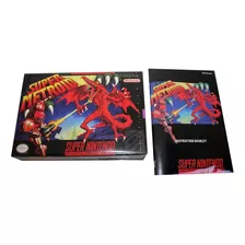 Caja Custom Y Manual Custom Para Super Metroid Snes