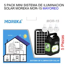 5 Pack Mini Sistema De Iluminacion Solar Moreka Mor-15