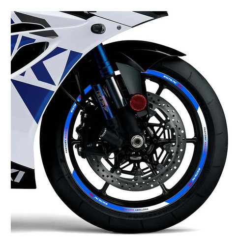 Calcomanias Stickers Para Rines Suzuki Gsx 750 Rin Moto Kit Foto 10
