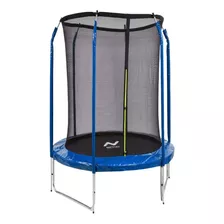 Cama Elastica 1.85 Metros Trampolin Red Protectora Chicos Color De La Lona De Salto Negro Color Del Cobertor De Resortes Azul