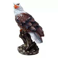 Estatueta Águia Espanta Pombo Em Resina 22cm