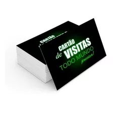 1000 Cartões De Visita Couchê 300g Verniz Uv Total F/ V