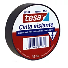 Pack X 3 Cinta Huincha Aislante Negra 20m X 18mm Tesa
