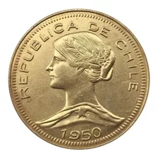 Moneda Diez Cóndores Chile 1950, 100 Pesos (repro.)