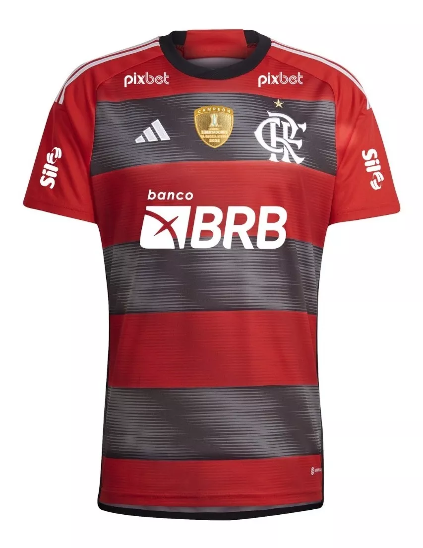Camisa Flamengo Jogo1 adidas 2023+ Kit Pat + Lib + Arrasca14