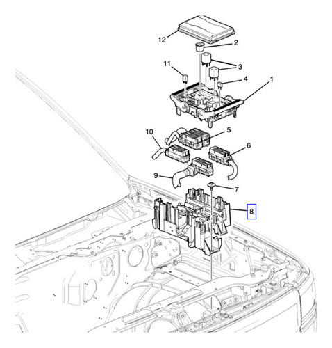 Soporte Caja Fusibles Gmc Sierra 3500 Hd 6.6l V8 2015 Foto 3