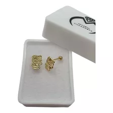 Arete Broquel Hello Kitty Oro Sólido 10k