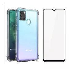 Pack Carcasa Para Samsung A02 Transparente + Lamina Vidrio