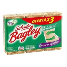 Bagley Galletitas De Salvado Original 3 Paquetes 507 Grs