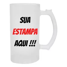 Caneca Chopp Vidro Jateado Presente Personalizado Envio Já