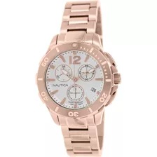 Reloj Nautica Para Mujer Bfd 101 N24530m Oro Rosa Acero