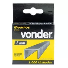 Grampo 6mm Para Grampeador Manual Estofado 1000 Pcs Vonder