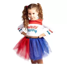 Fantasia Infantil Arlequina Harley Quinn - Super Magia
