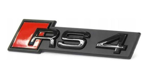 Emblema Audi Rs4 Parrilla  Seguros  Anti Robo Negro Foto 2