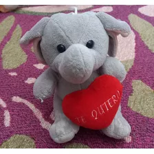 Elefante Corazón De Peluche