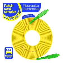 Patch Cord Fibra Óptica Monomodo Simplex Sc/apc-sc/apc 3mt