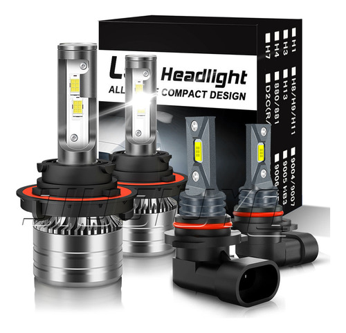 Kit Faros Led H13 4 Lados, 6000 K, Blanco, Luces Bajas Chrysler Fifth Avenue