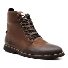  Bota Coturno Masculina Cadarço Confortável Couro Legitimo