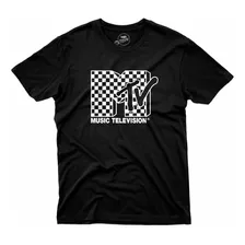 Camiseta Masculina Mtv Logo Tv Canal Pop Estilo Classico