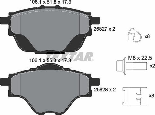 Balatas Traseras Textar Peugeot 3008 2020 2021 2022 2023 Foto 5