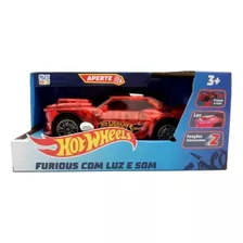 Hot Wheels Carrinho Furious Vermelho C/luz E Som Br1825