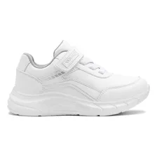 Tenis Escolares Blanco Sintéticos Yuyin 23212 22-25 Gnv®