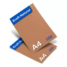 Papel Kraft Natural A4 - 180g/m2 Com 100 Folhas