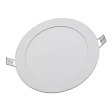 Panel Led Foco Plafón Empotrado Techo Redondo 9w 220v 14,5cm Color Blanco Cálido 3000k