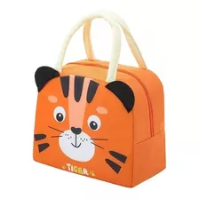 Lancheira Bolsa Térmica Kids Escolar Creche Bebê Bichinhos Cor Tigre