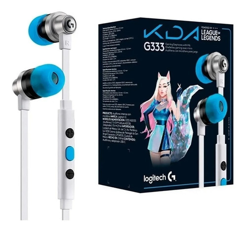 Auriculares In-ear Logitech G333 Kda Lol 3,5mm Usb-c Gaming