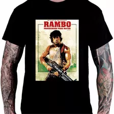 Camiseta Poster Filme Rambo Sylvester Stallone N61