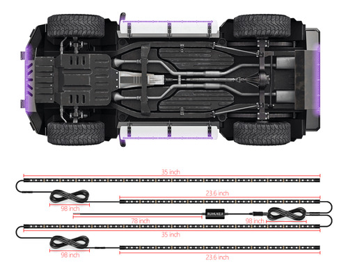 Luces Led Para Chasis De Coche, Decorativas Para Vehculos T Foto 3