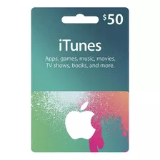 Cartão Itunes Gift Card $50 Dólares Eua Usa iPhone/iPad/iMac