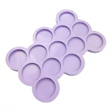 Molde De Silicone Círculos Sem Furo - 13 Cavidades (4 Cm)