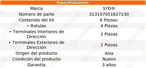 Terminales Rtulas Ford Explorer Sport Trac 2001/2005 Syd Foto 2