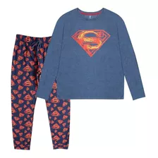 Pijama Hombre Superman Clasico Otoño/invierno